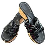 Donald J. Pliner Sheena Black Strappy Wedge Sandal Sz 8.5 Photo 3