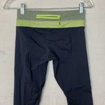 Lululemon size 4 small run inspire crop leggings gray yellow workout gym Photo 7