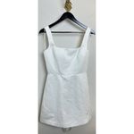 Elliatt Amelie Square Neck Duchesse Satin Cocktail Minidress in Ivory Small Photo 2