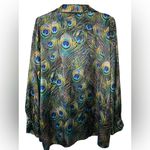 Nasty Gal  Satin Peacock Feather Print PJ Top Photo 1
