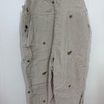 Vans  Cream Corduroy Embroidered Overalls Photo 3