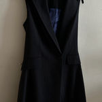 Karen Millen  Navy Pinstripe Vest Longline Photo 0