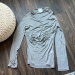 Paris Georgia Gray Drapped Long Sleeve Size M Photo 2