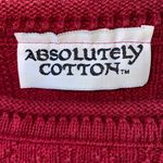 ABSOLUTELY COTTON knit sweater oversized long sleeve crewneck burgundy size M Red Size M Photo 3