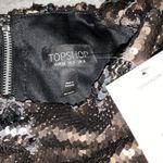 Topshop NWT  sequin Mini Party Dress Short sleeve Bronze Silver Metallic Size 2 Photo 8