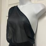 Pretty Little Thing Black Asymmetrical Fringe Beach Dress Photo 3