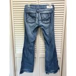 Ariat  Trouser Med‎ Wash Raw Hem Denim Jeans Low Rise Size 28S Zip Logo Western Photo 3