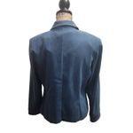 KS Petite Collection Blue Suede Like Blazer with Matching Tank Top Size 12P Photo 2