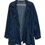 Baccini  Women's Demin Blue Button Up Jacket Size Unknown‎ Probably 1X Photo 0