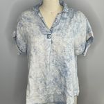 Thread and Supply  Chambray Shirt- Acid Wash Blue- Size Small Photo 0