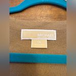 Michael Kors Michael by  Gold Sequin Front/Tan Long Sleeve VNeck Cardigan NWT Photo 1