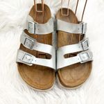 Birkenstock BETULA x | Leo Soft Sandals Metallic Metal Silver White | Size 40 Photo 2