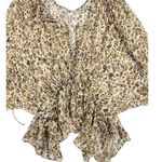 IRO  - Sheer Animal Print Blouse in Brown and Cream Photo 1