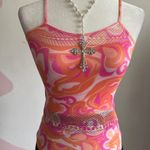 Vintage Y2K Butterfly Tank Top 2000s Retro Fairycore Whimsical Small Orange Photo 1