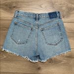 Abercrombie & Fitch  The Mom High Rise Stretch Blue Jean Shorts Size 25 Photo 2