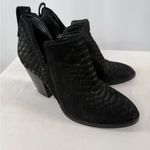 Jeffrey Campbell  Rosalee Snake Embossed Leather Booties in‎ Black Size 8 Photo 2