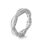 Boutique Women's Gold-Plated-925 Eternity Simulated Diamond Engagement‎ Band Ring … Photo 8