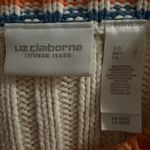 Liz Claiborne Lizwear Jeans Vintage Chunky Cable Knit Sweater Large Women Ivory Photo 2