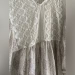 Shyanne Lace Sheer Paisley Peasant Bohemian Smock Style Tunic Blouse XL Photo 4