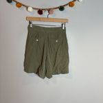 Tommy Bahama Vtg  olive green silk trouser shorts Photo 2