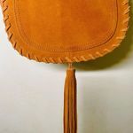 INC International Concepts Willow cognac leather crossbody hippie saddle bag Brown Photo 4