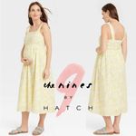 The 9 By Hatch Womens The Nines By Hatch Tank Maternity Dress Yellow Floral M Size undefined Photo 1