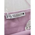 ZARA  Lavender Halter Bodysuit Size S Convertable Cotton Deep V Stretch NWT Photo 5