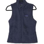 Patagonia Womens Los Gatos Fleece Vest Blue Full Zip Pockets Mock Neck S Photo 0