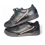 Adidas  Continental 80 Women Black Leather Pink Accent Sneakers Shoes Size 8 Photo 3