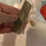 J.Crew NEW White Silky Size 2X Blouse Top Gold Buttons Photo 6