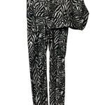 Emily Hsu Zebra Crop Top & Leggings Set Women’s Size S/XS Animal Print Outfit Photo 1
