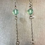 Gold tone blue green crystal necklace Photo 7