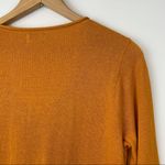 J.Crew Mustard Linen Blend V Neck Rolled Hem Long Sleeve Tunic Top Photo 10