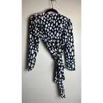 Maje  Losimio Black and White Spotted Cloud Print Wrap Blouse Sz. 1 (US S) Photo 7