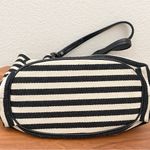 Brighton Retired Sea Side Surf Black/White Striped Drawstring Shoulder Bag Photo 5