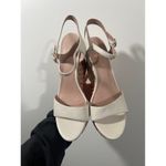 Anthropologie Arden Cork Platform Sandals size 10 in White Leather Photo 4