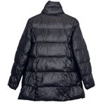 Lands' End Mid Length Down Filled Coat Size S Black Quilted Puffer Jacket Photo 2