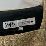 ZARA  Collection Shiny golden Mini Dress Gold Size XL bloggers fave party elegant Photo 6