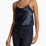 Cinq à Sept NWT Cinq a Sept Bow Marta Cami with Bow Closure in Black Silk. Size Small Photo 5