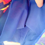 Lands End Blue Floral Sundress Size 16‎ Textured Coastal Grandma Southern Style Blue Photo 5