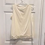Coldwater Creek Lace Trim Tank Top Cream Women’s Size Large 12-14 Cottagecore Photo 4