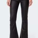 Edikted Faux Leather Flare Jeans Photo 0