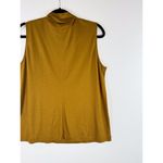 COS Womens Top Yellow Funnel Neck Cotton Mix Blouse Sleeveless Pullover Medium Photo 9