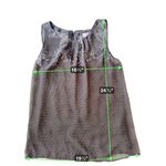 Loft Embroidered Dot Sleeveless Blouse with Zip Up Back | Size M Photo 11