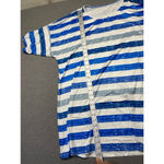 SheIn Women Blue & White Striped T-Shirt and black pants 3XL Photo 3