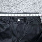 joe's jeans  Mid Rise Black Faux Leather Cropped Bootcut Pants Size 28 Ankle Photo 7