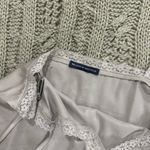 Brandy Melville  Light Green Satin Tank Top with Lace Trim Photo 2