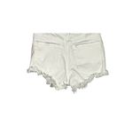 ZARA Cutoff Distressed Jean Shorts Raw Ripped Hem High Rise Pockets 2 White Photo 9