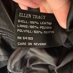Ellen Tracy 100% genuine Black Leather Jacket lined with pockets Photo 1