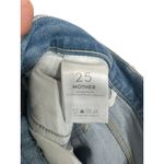 MOTHER High Waisted Rascal Slit Fray‎ Denim Shorts drinking by the pool size 25 Blue Photo 4